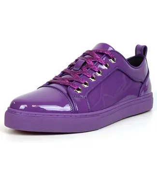 FI-2415-2  Patent Leather Lace up Low Cut Sneaker