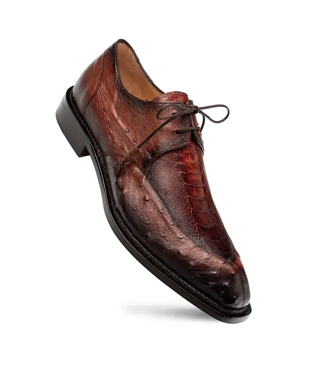 Mezlan Cerler Ostrich Split Toe Derby