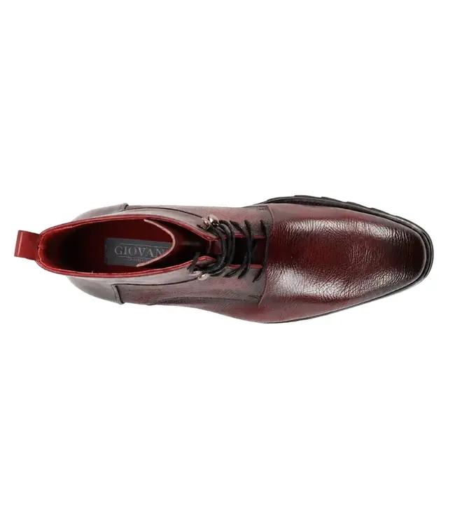 Giovanni Giovanni - Textured Leather Lace-Up Boots
