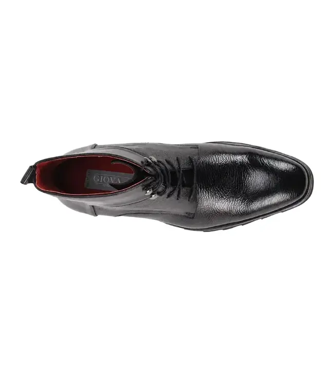 Giovanni Giovanni - Textured Leather Lace-Up Boots