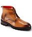 Giovanni Giovanni - Textured Leather Lace-Up Boots