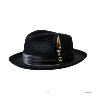 Bruno Capelo TITAN COLLECTION WOOL FELT FEDORA HAT FUR FELT FINISH