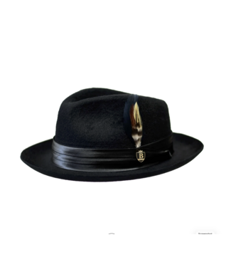 Bruno Capelo TITAN COLLECTION WOOL FELT FEDORA HAT FUR FELT FINISH