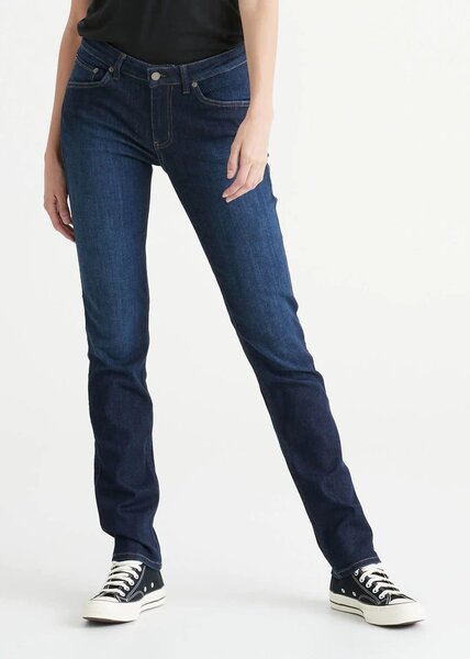 DU/ER Performance Denim Mid Rise Slim Straight Women's  32"