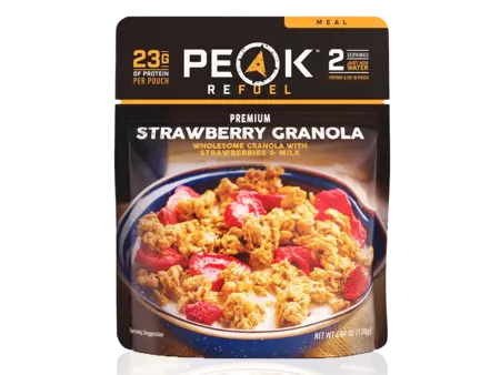 Peak Refuel Strawberries and Granola with Milk