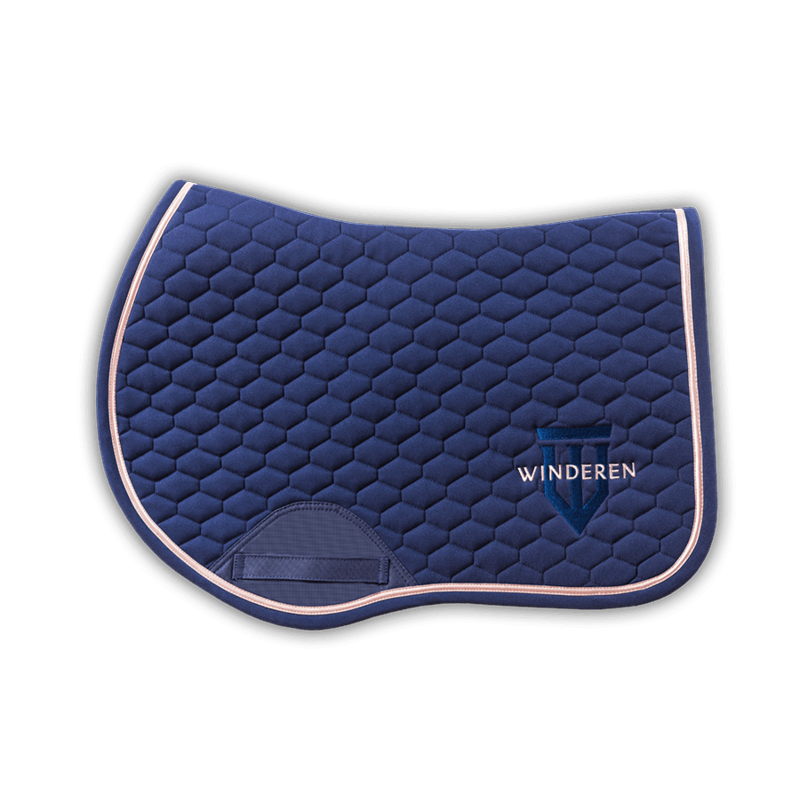 Winderen Winderen Saddle Pad - Navy & Rose Gold