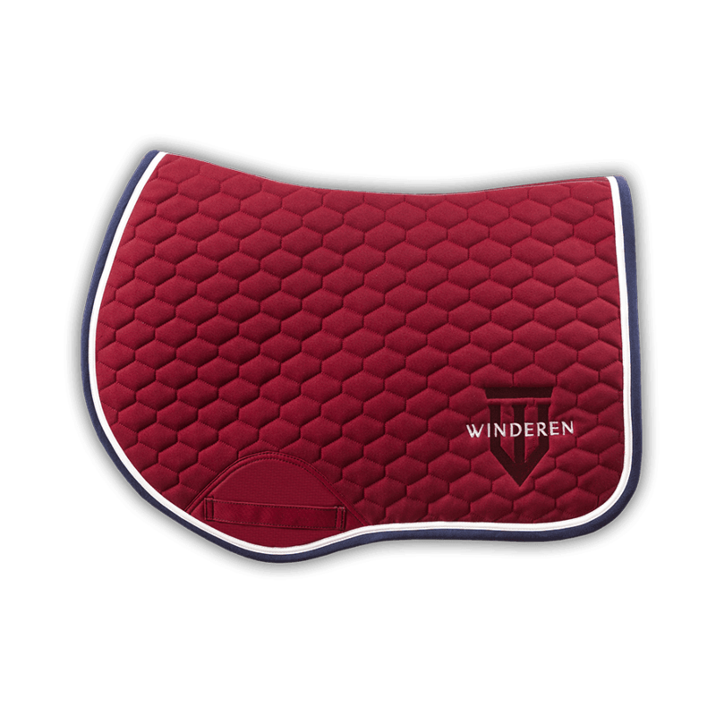 Winderen Winderen Saddle Pad - Ruby & White/Navy