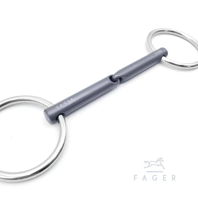 Fager Fager Madeleine Titanium Single Jointed Bradoon Loose Ring