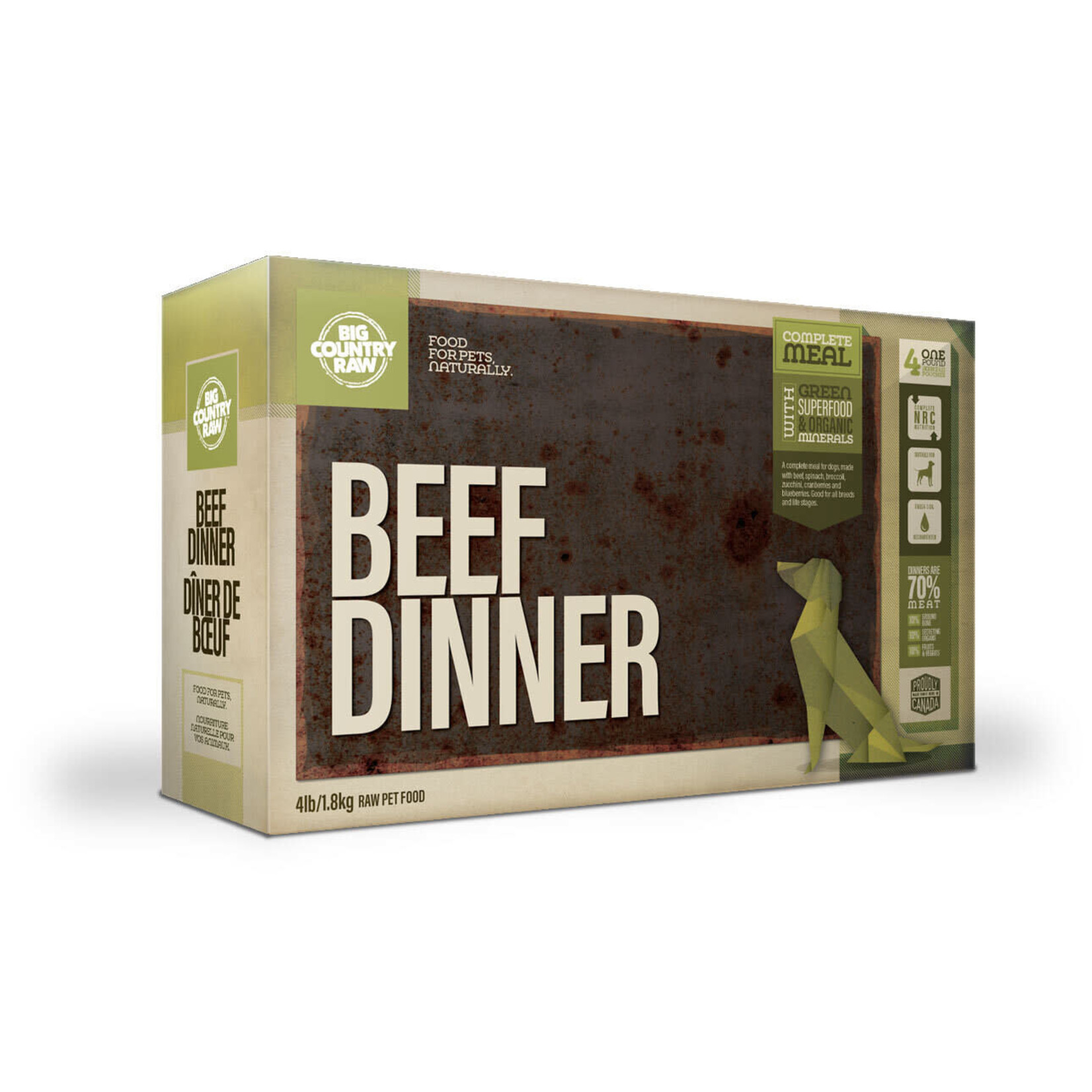 Big Country Raw Big Country Raw: Beef Dinner 4lb