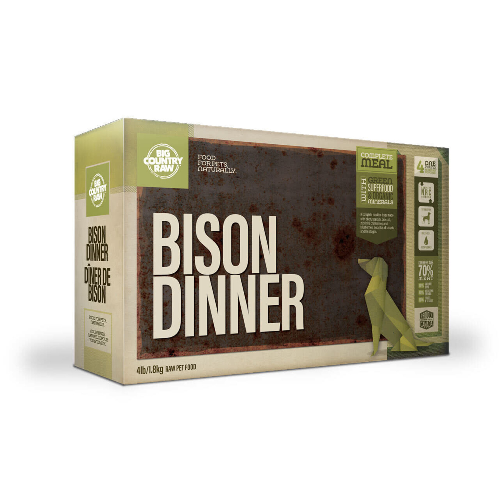 Big Country Raw Big Country Raw: Bison Dinner 4lb