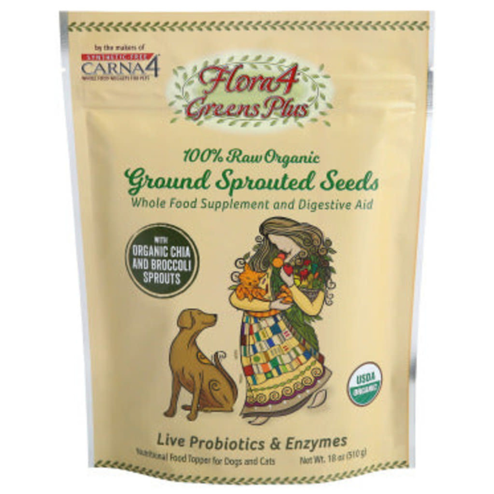 Carna4 Carna4: Flora4 Greens Plus: Sprouted Seed Topper