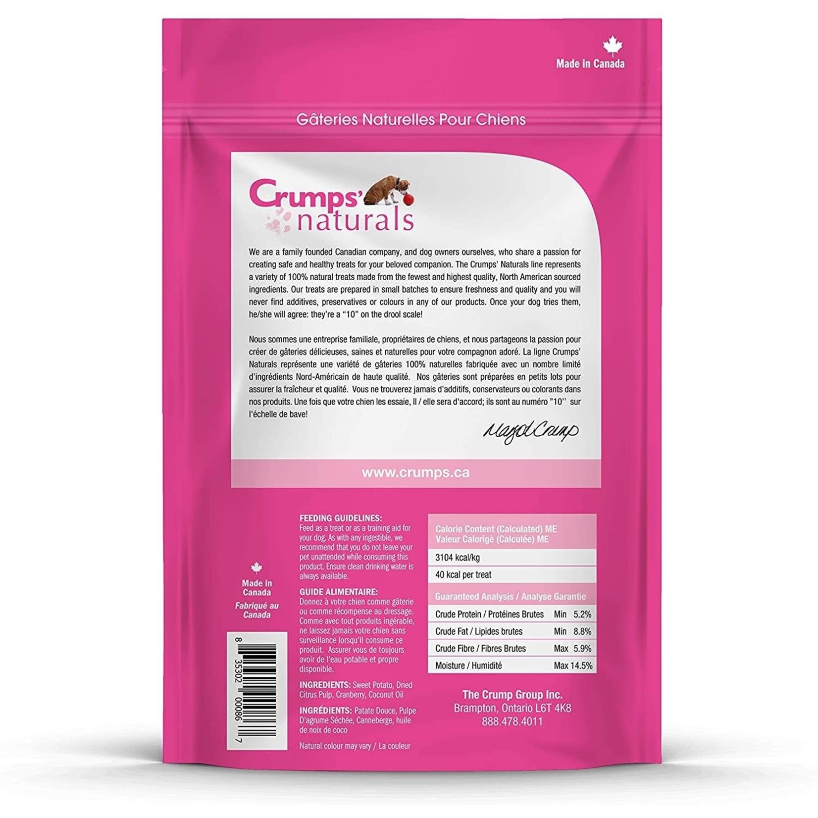 Crumps' Naturals Crumps’: Sweet Potato Strips & Cranberry 160g