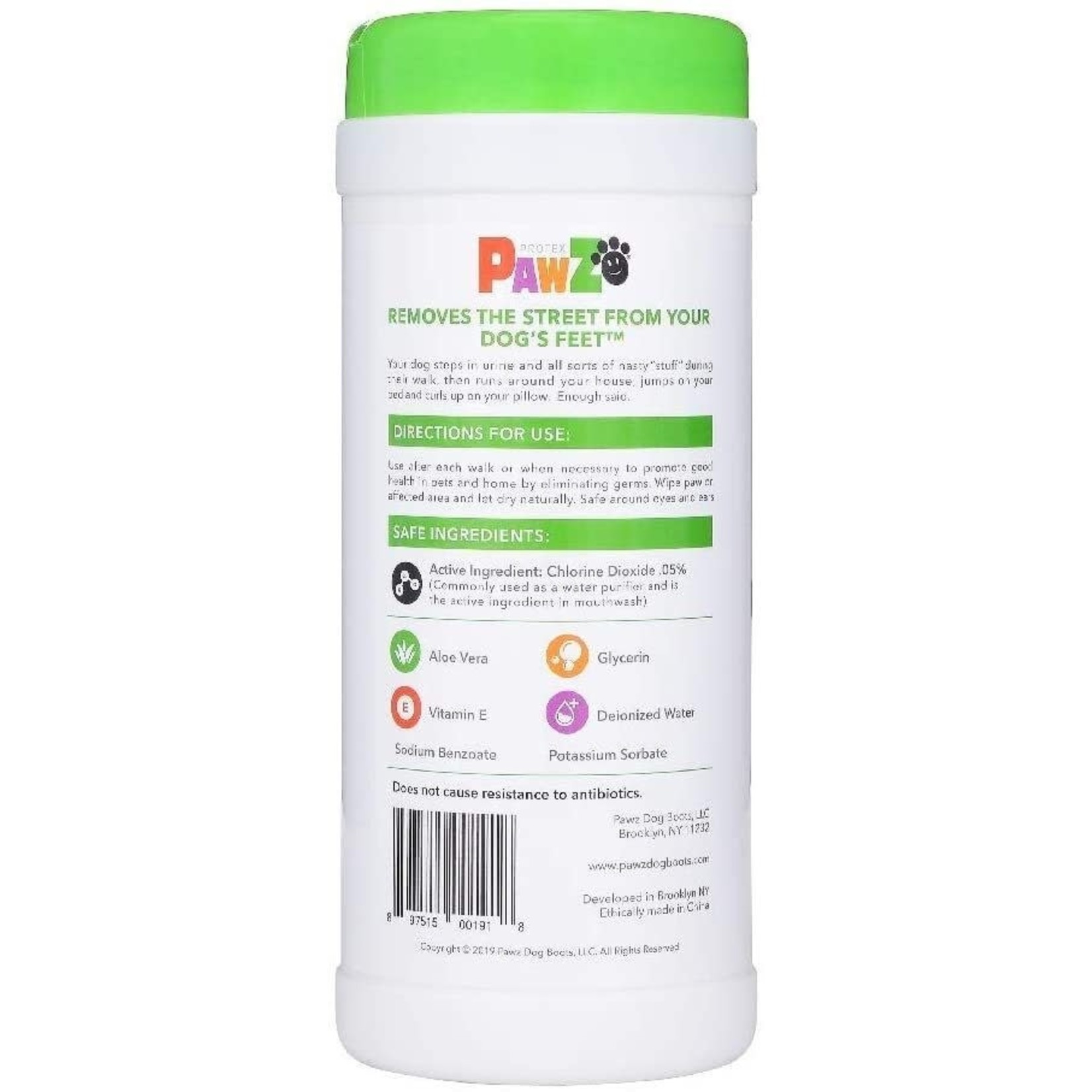 Pawz Pawz: Sanitizing Wipes 60pk