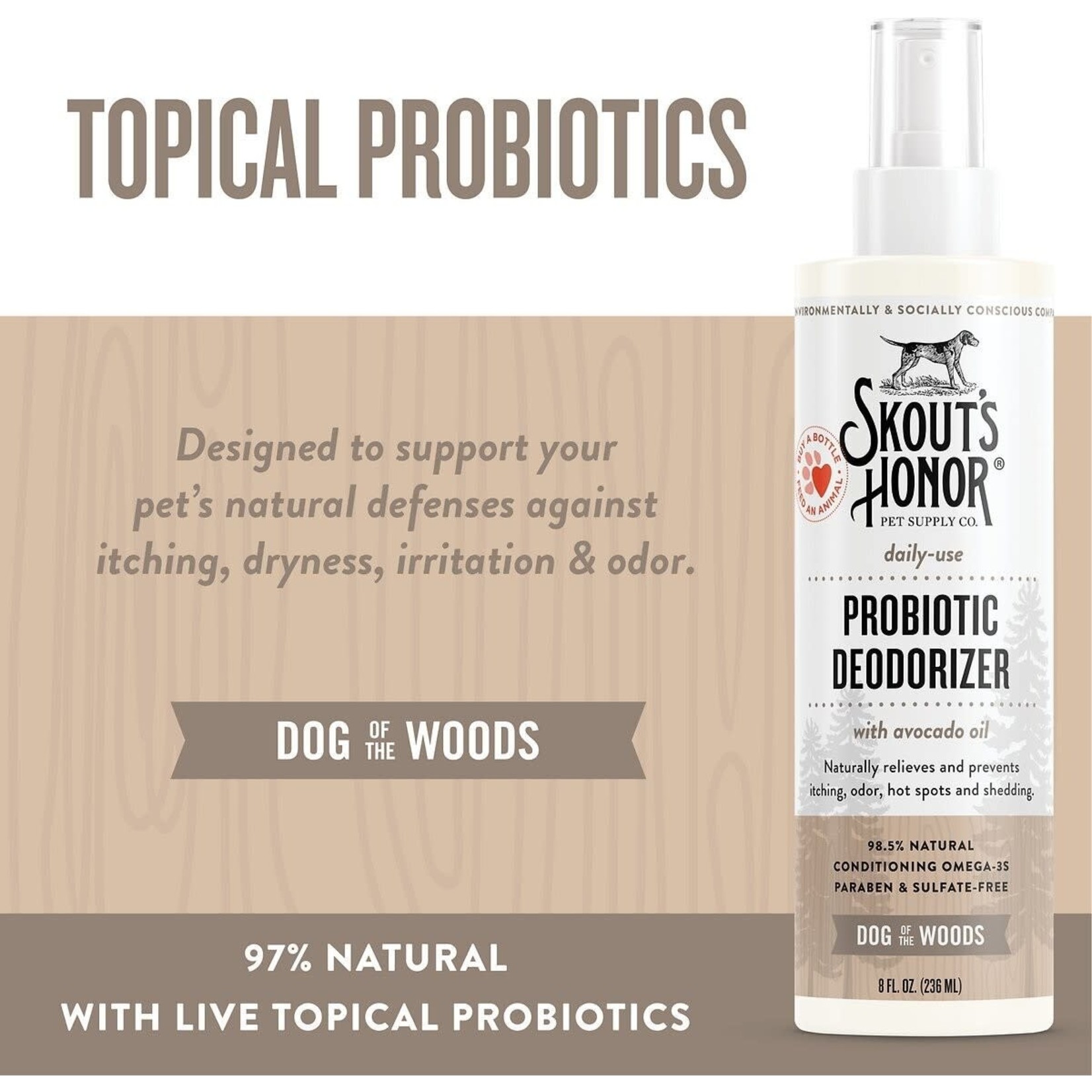 Skout's Honor Skout’s Honor: Probiotic Deodorizer: Dog of the Woods 8oz