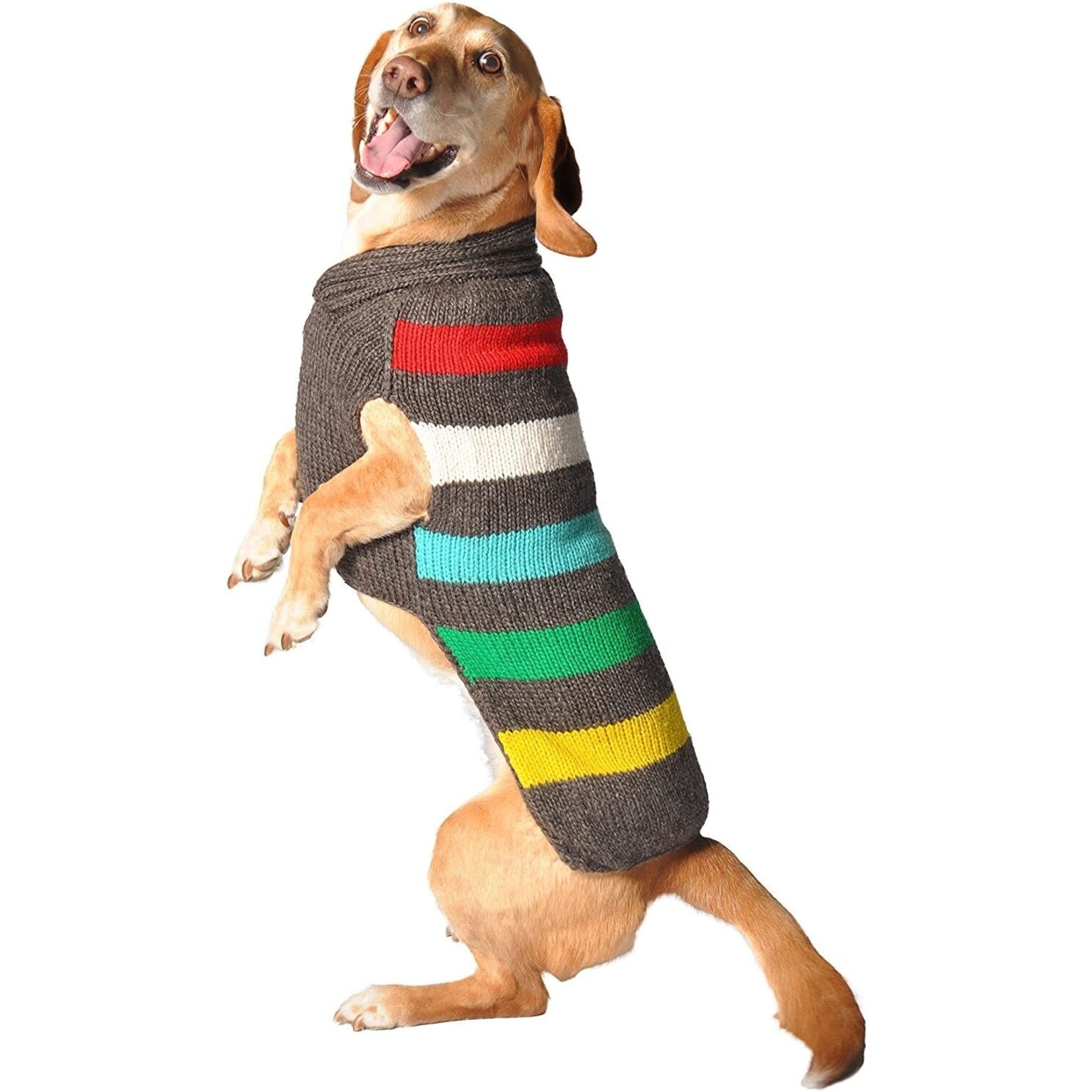Chilly Dog Sweaters Chilly Dog: Classic Charcoal Stripe Sweater