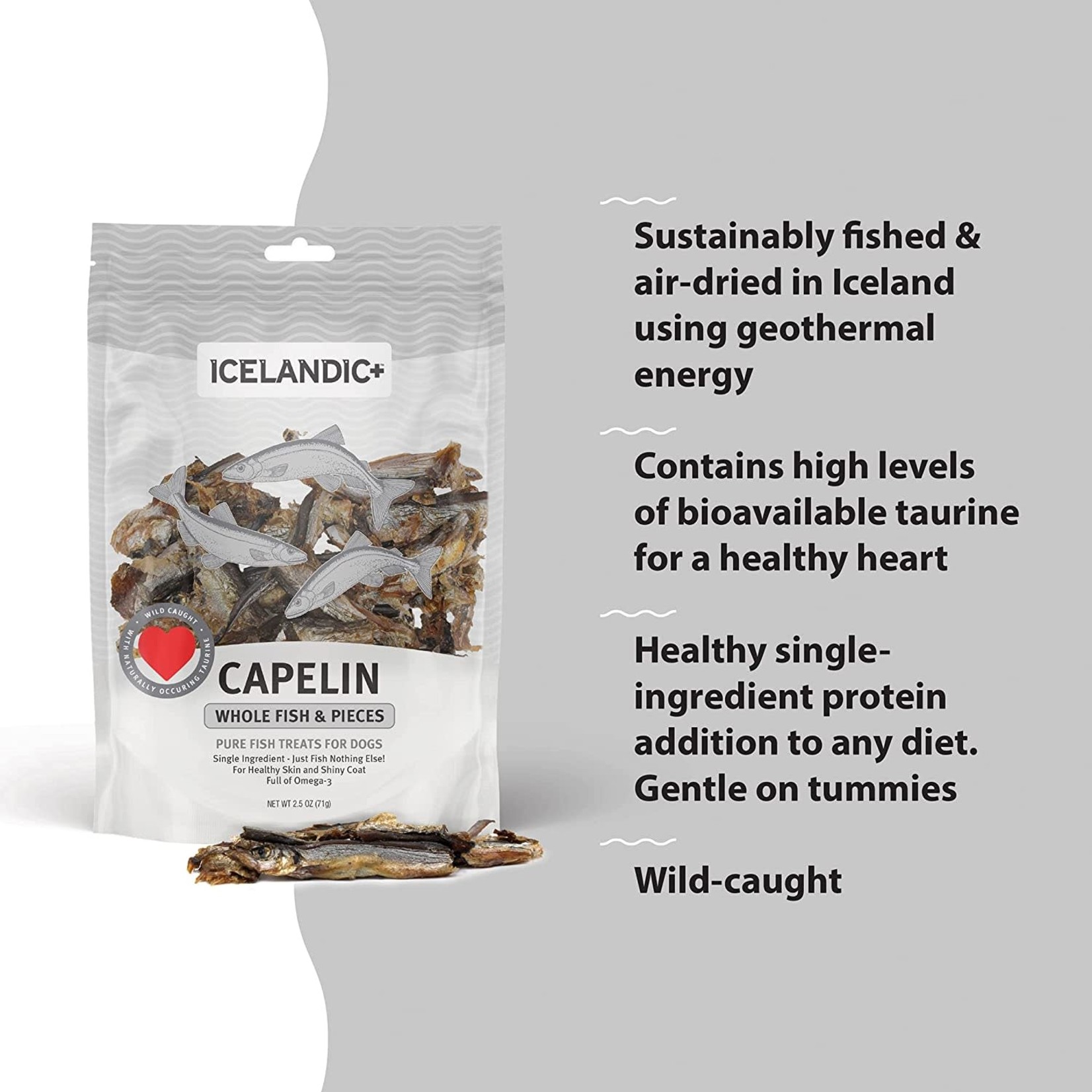 Icelandic+ Icelandic+ Capelin Whole Fish Dog Treats 70g