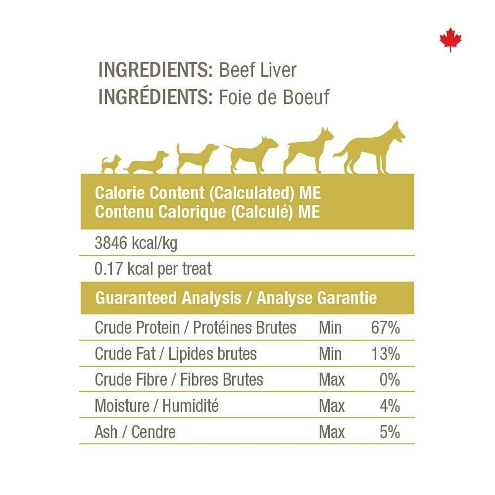 Crumps' Naturals Crumps’: Mini Trainers: Freeze-Dried Beef Liver
