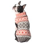 Chilly Dog Sweaters Chilly Dog: Peach Fairisle Sweater