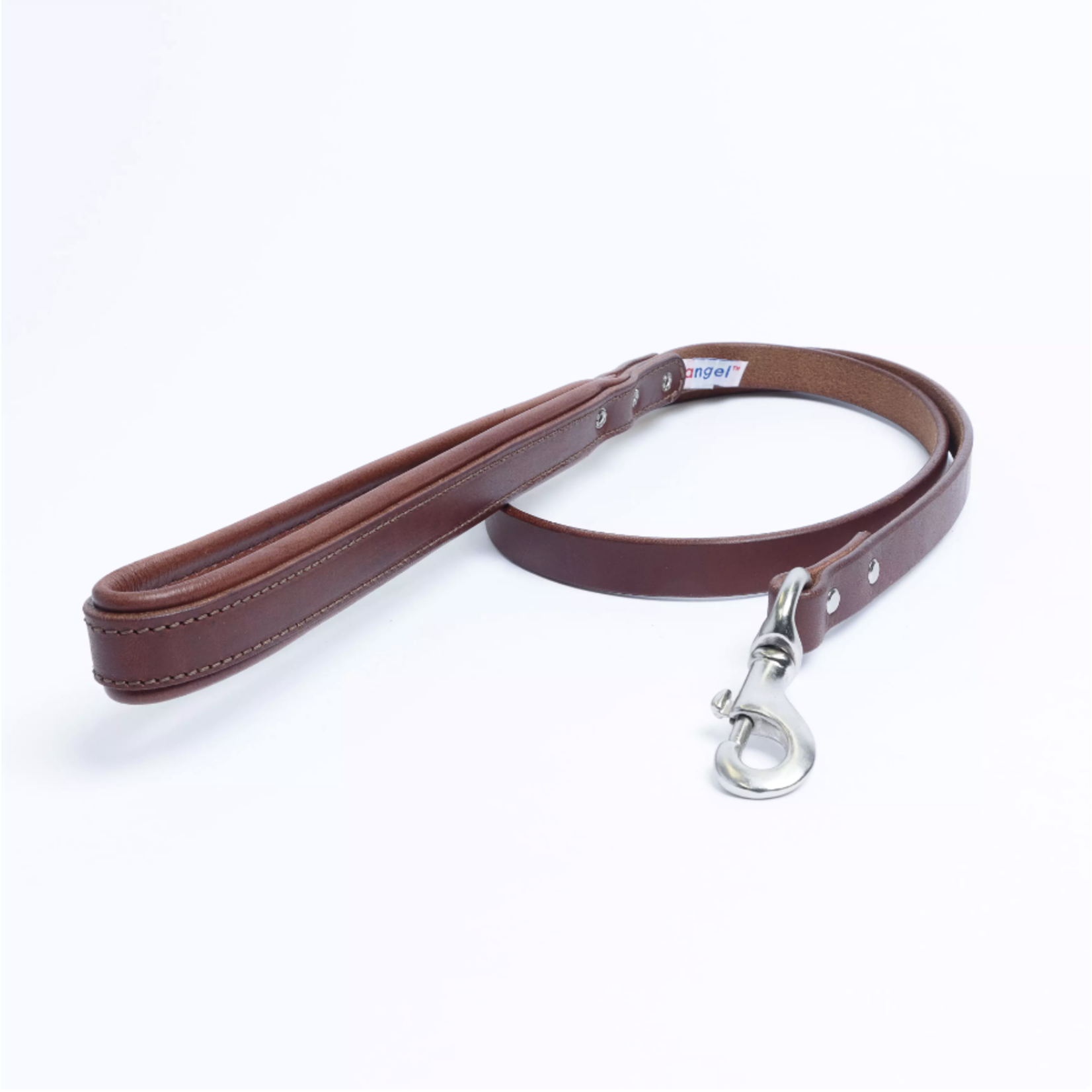 Angel Pet Supplies Angel: Brown Dallas Leather Leash 4’ x 3/4”