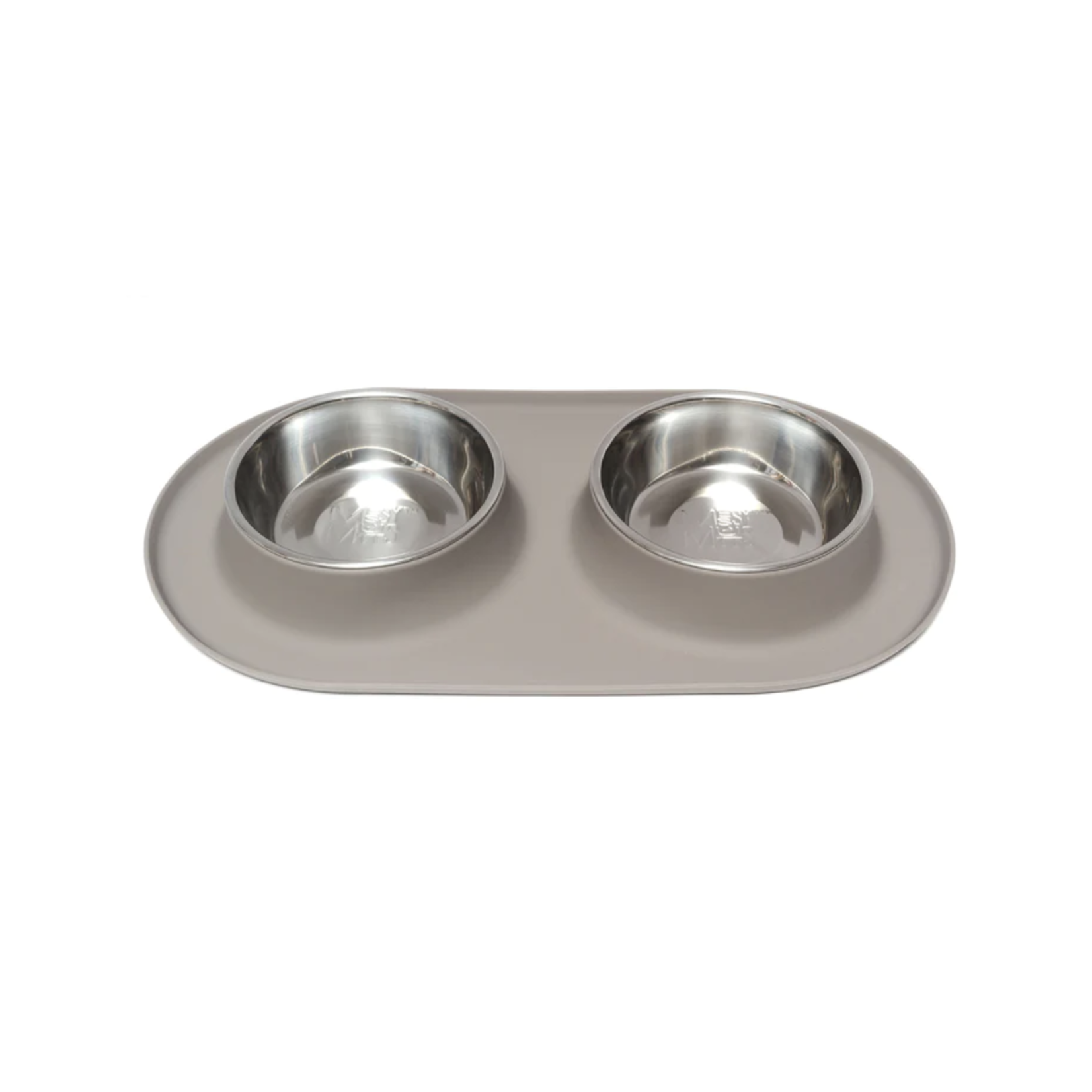Messy Mutts Messy Mutts: Double Silicone Feeder: Stainless Saucer M
