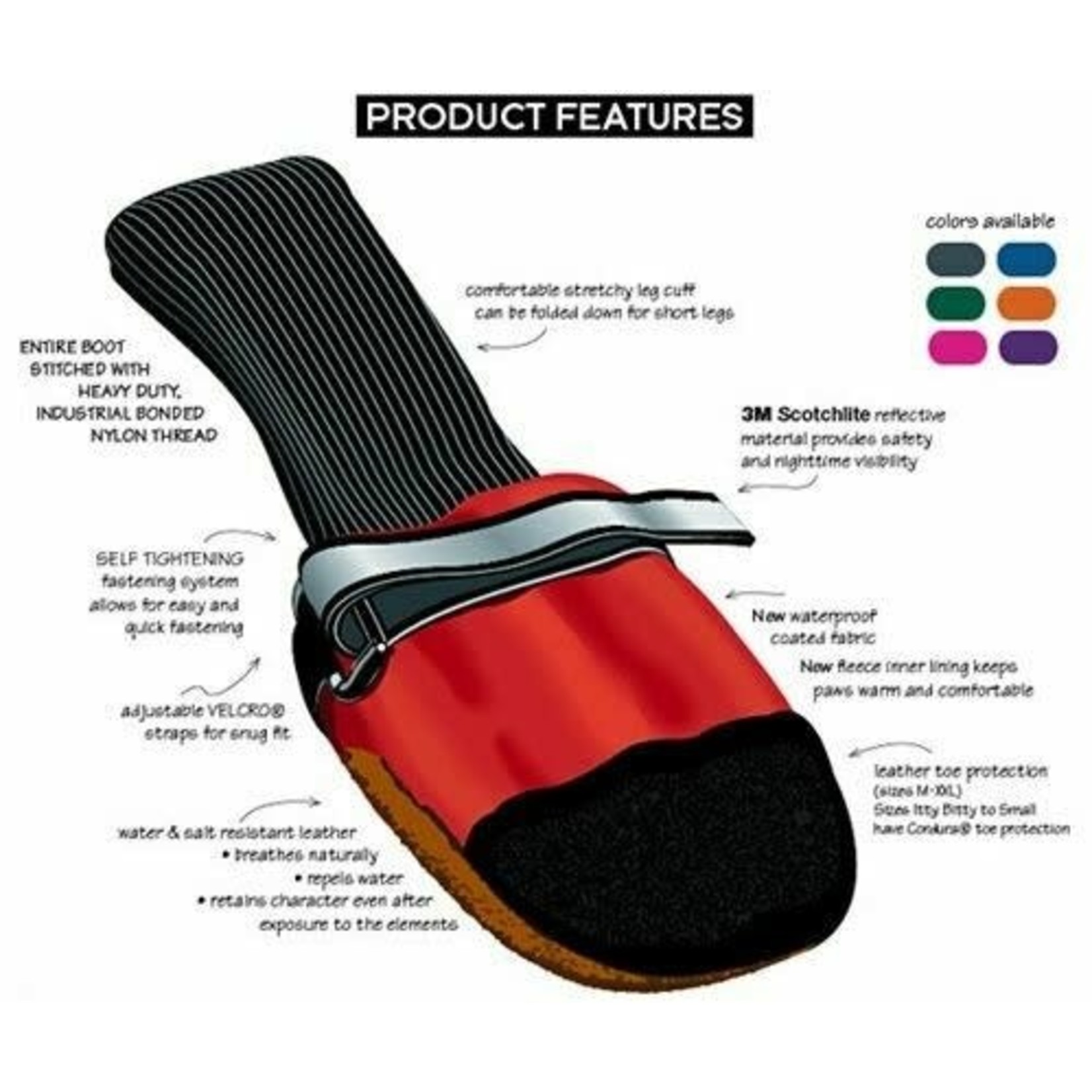 Muttluks: Fleece Lined Dog Boots: 4set