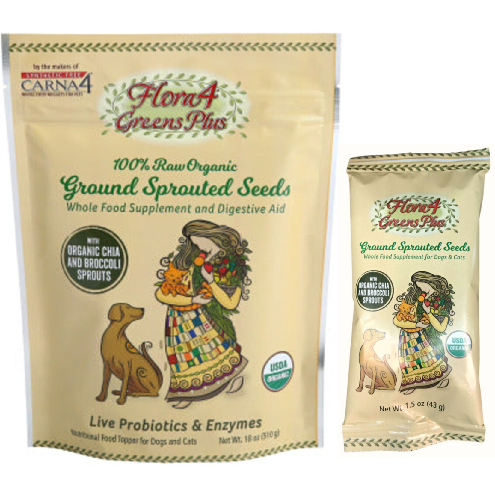Carna4 Carna4: Flora4 Greens Plus: Sprouted Seed Topper