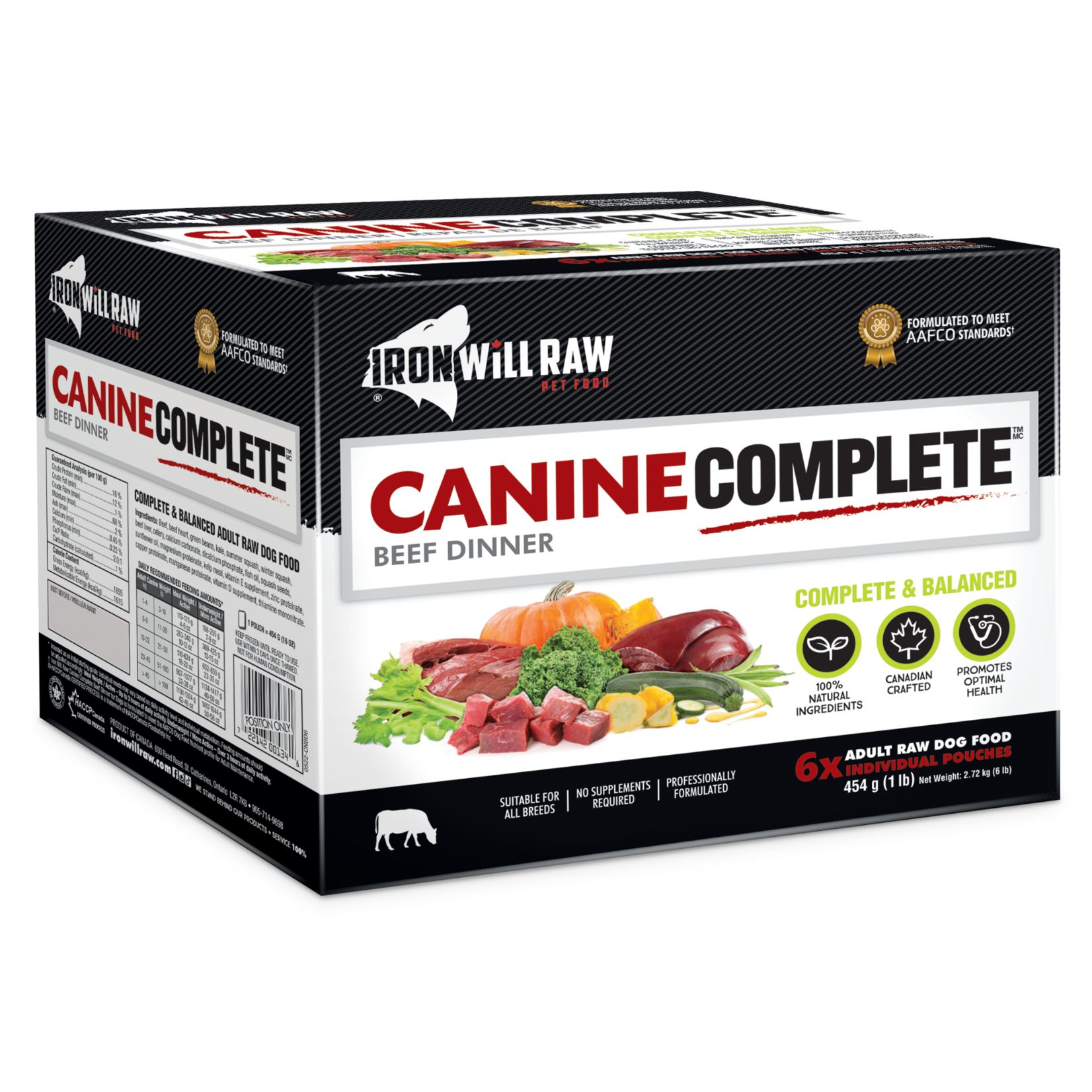 Iron Will Raw Iron Will Raw: Canine Complete: Beef 6lb