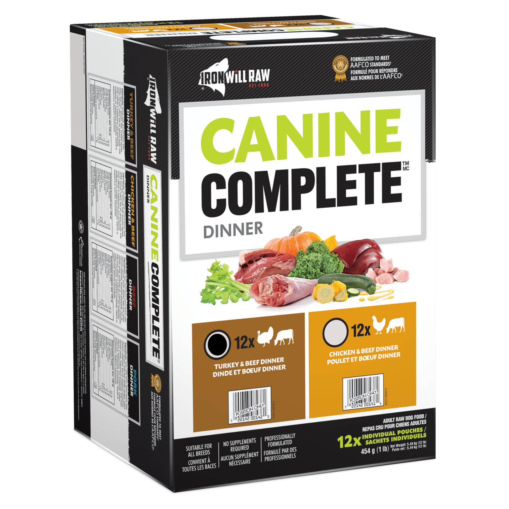 Iron Will Raw Iron Will Raw: Canine Complete: Turkey & Beef 12lb