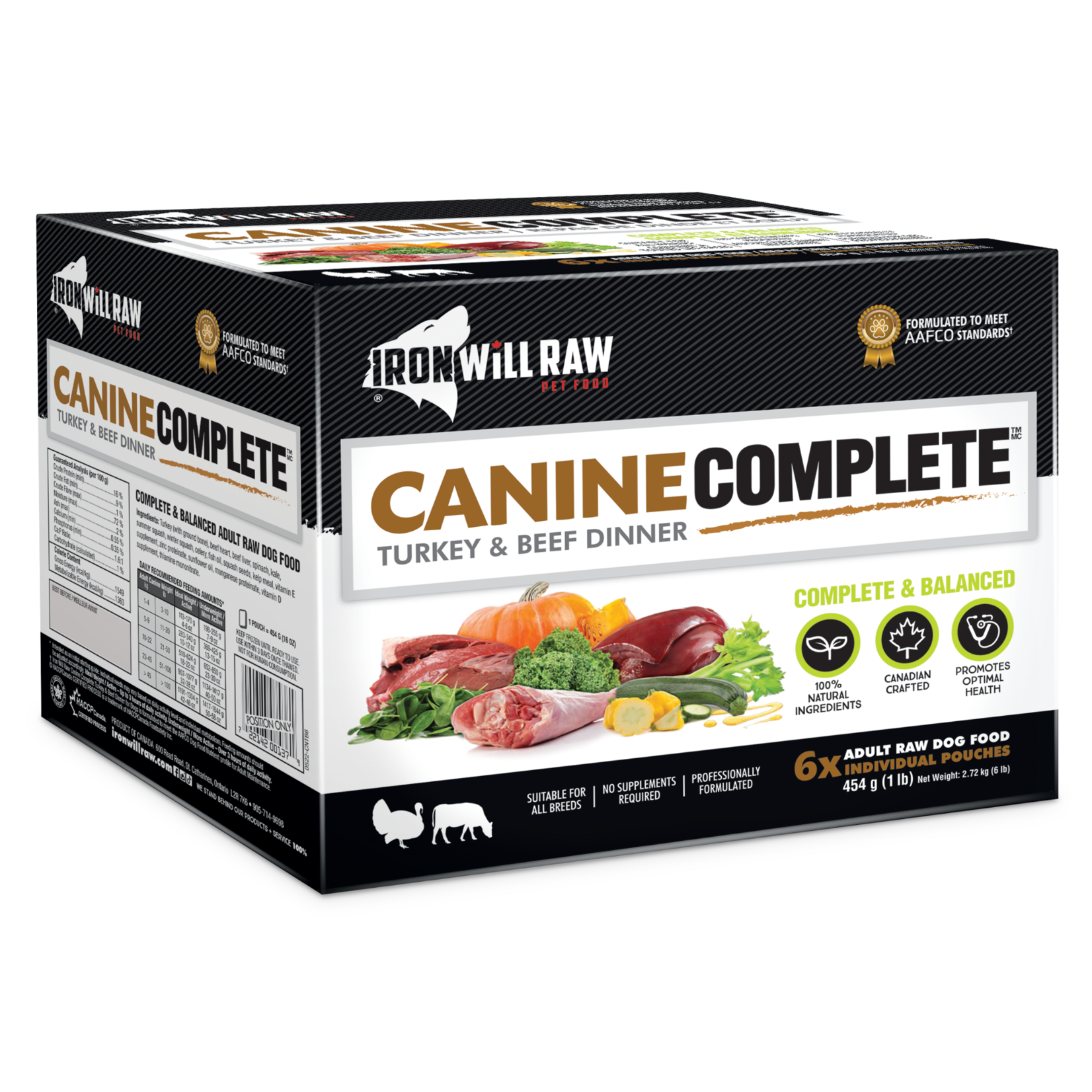 Iron Will Raw Iron Will Raw: Canine Complete: Turkey & Beef 6lb