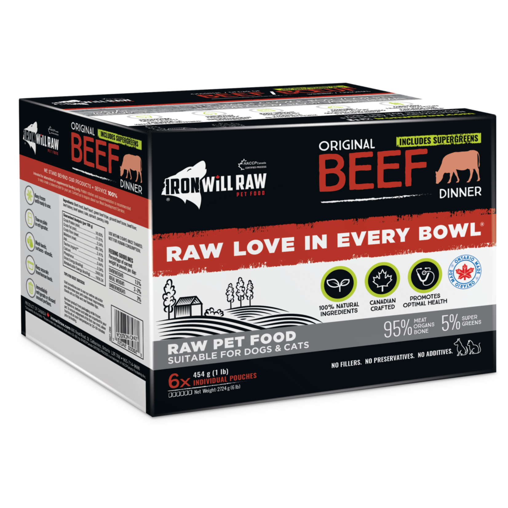 Iron Will Raw Iron Will Raw: Original Dinner: Beef  6lb