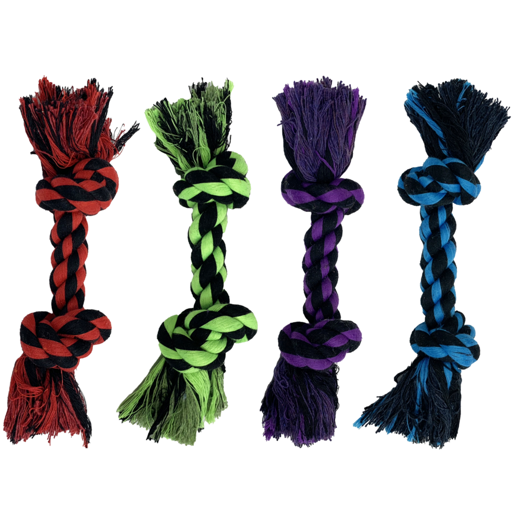 MultiPet MultiPet: 2 Knot Rope 12”: Assorted Colours