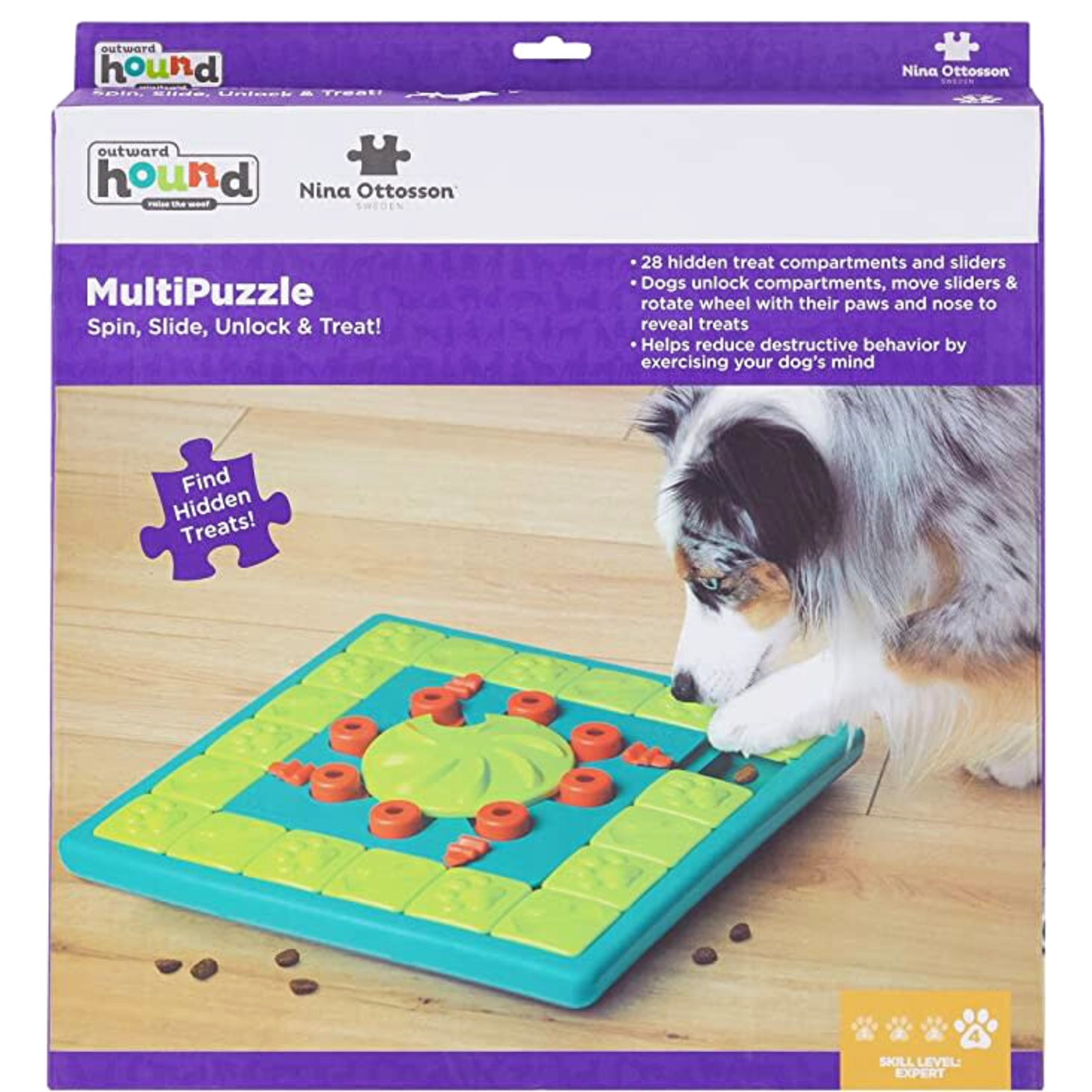 Nina Ottosson by Outward Hound Challenge Slider Interactive Dog Puzzle