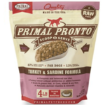 Primal Primal: Raw Frozen Pronto: Turkey & Sardine Recipe 4lb