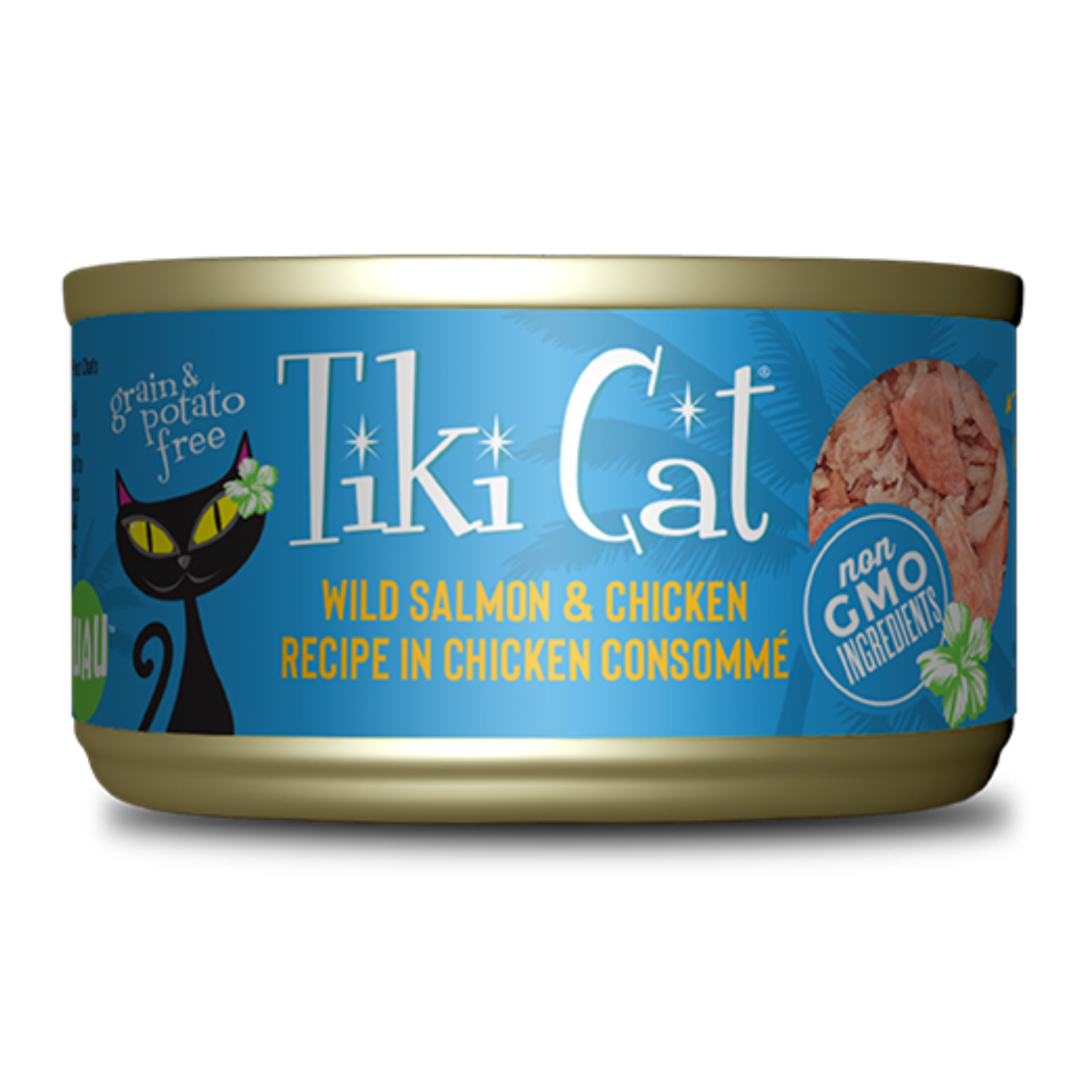 Tiki Cat Tiki Cat: Luau: Wild Salmon & Chicken in Chicken Consommé 2.8oz