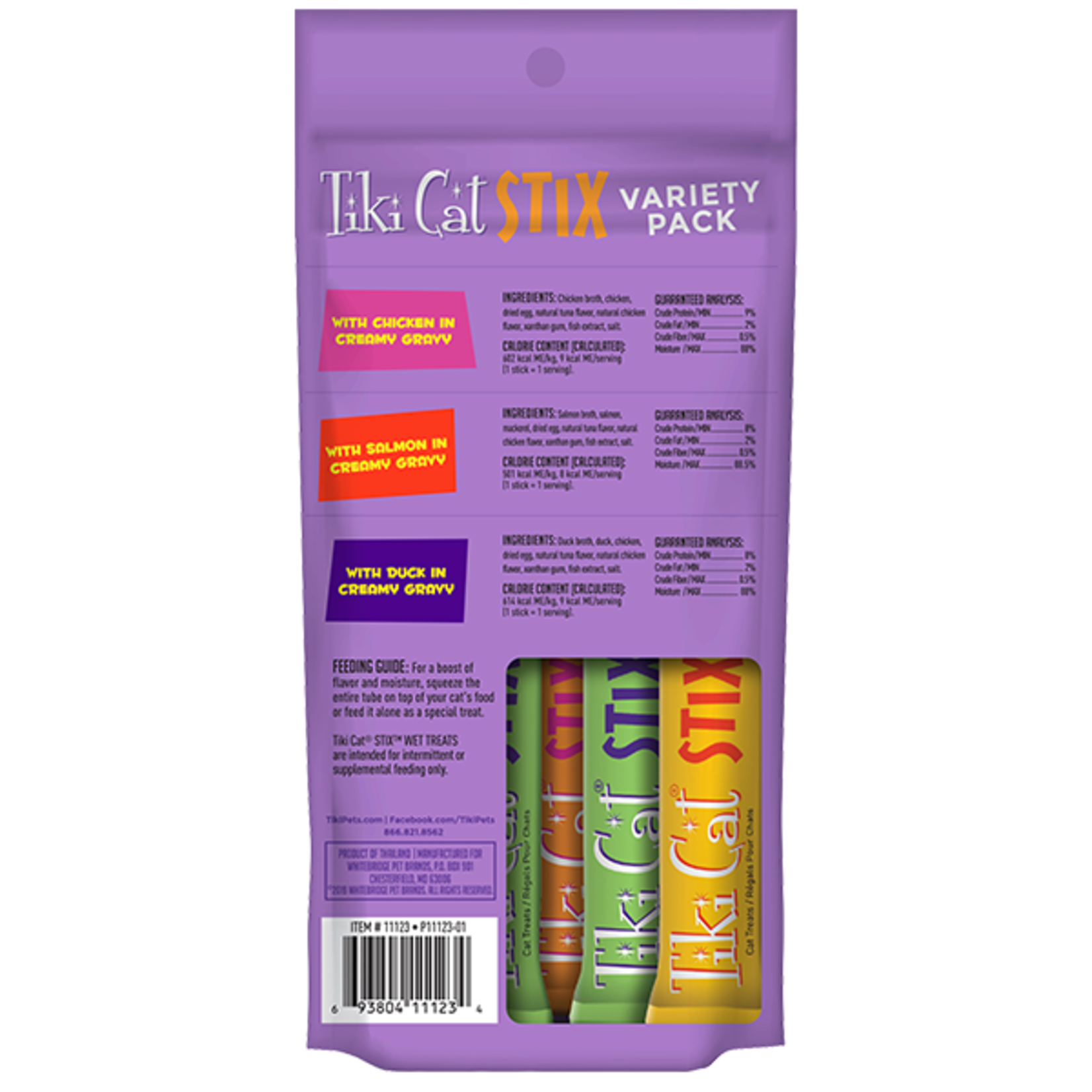 Tiki Cat Tiki Cat: STIX Variety Pack Salmon, Duck, Chicken 6 x 3oz