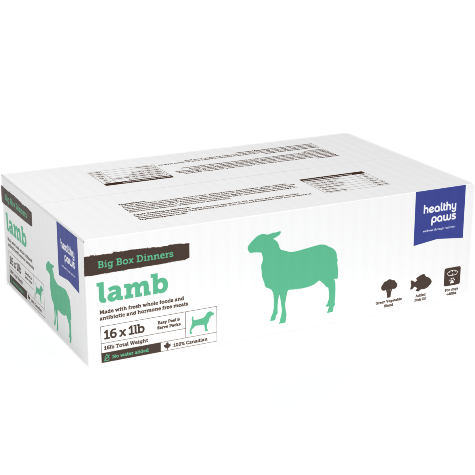 Healthy Paws Healthy Paws: Big Box Dinner: Lamb 16lb