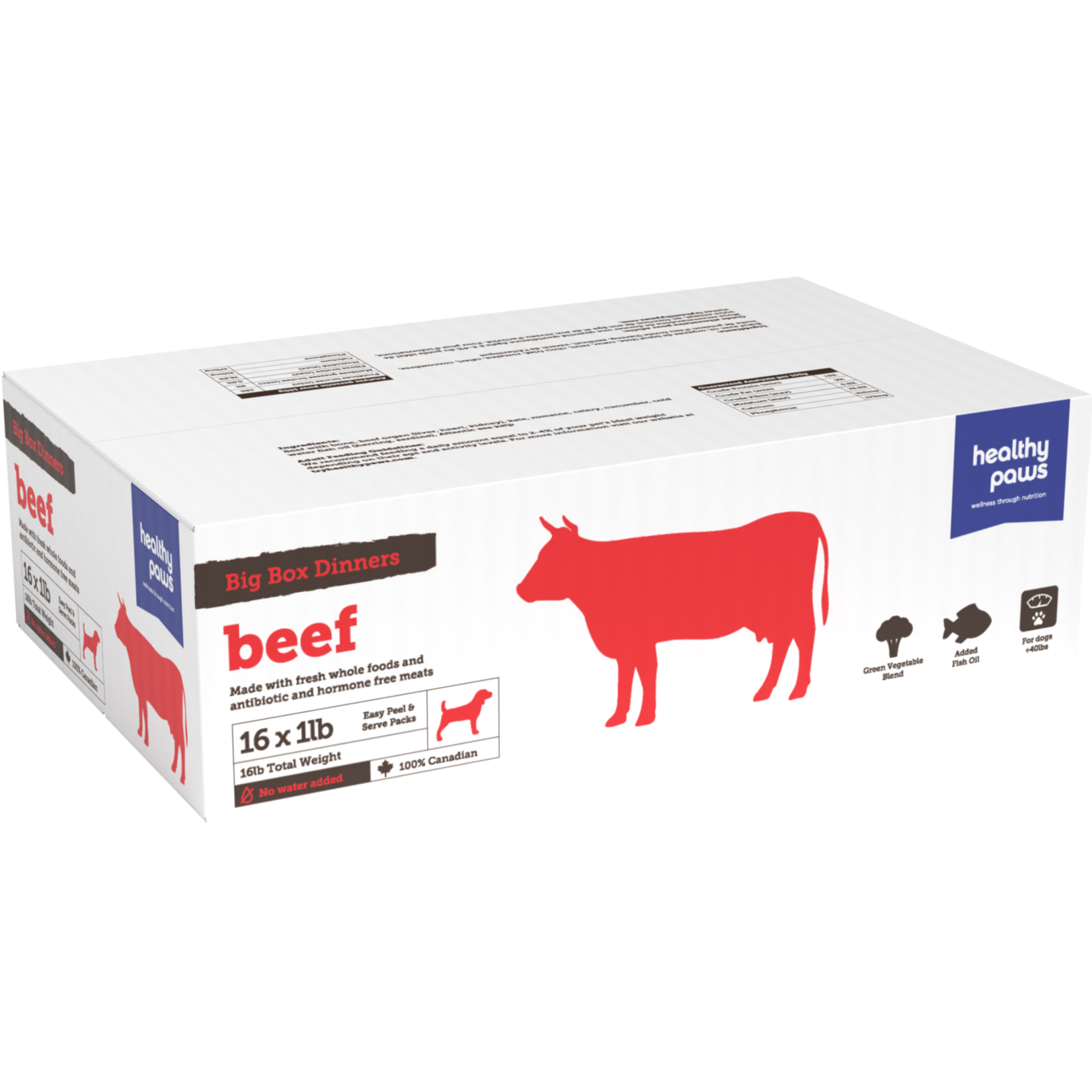 Healthy Paws Healthy Paws: Big Box Dinner: Beef 16lb