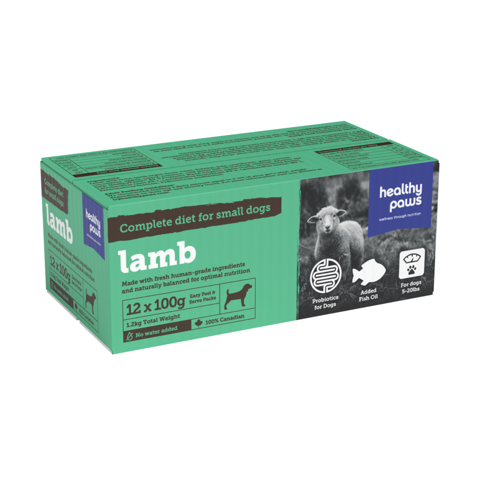 Healthy Paws Healthy Paws: Small Dog Dinner: Lamb 2.6lb