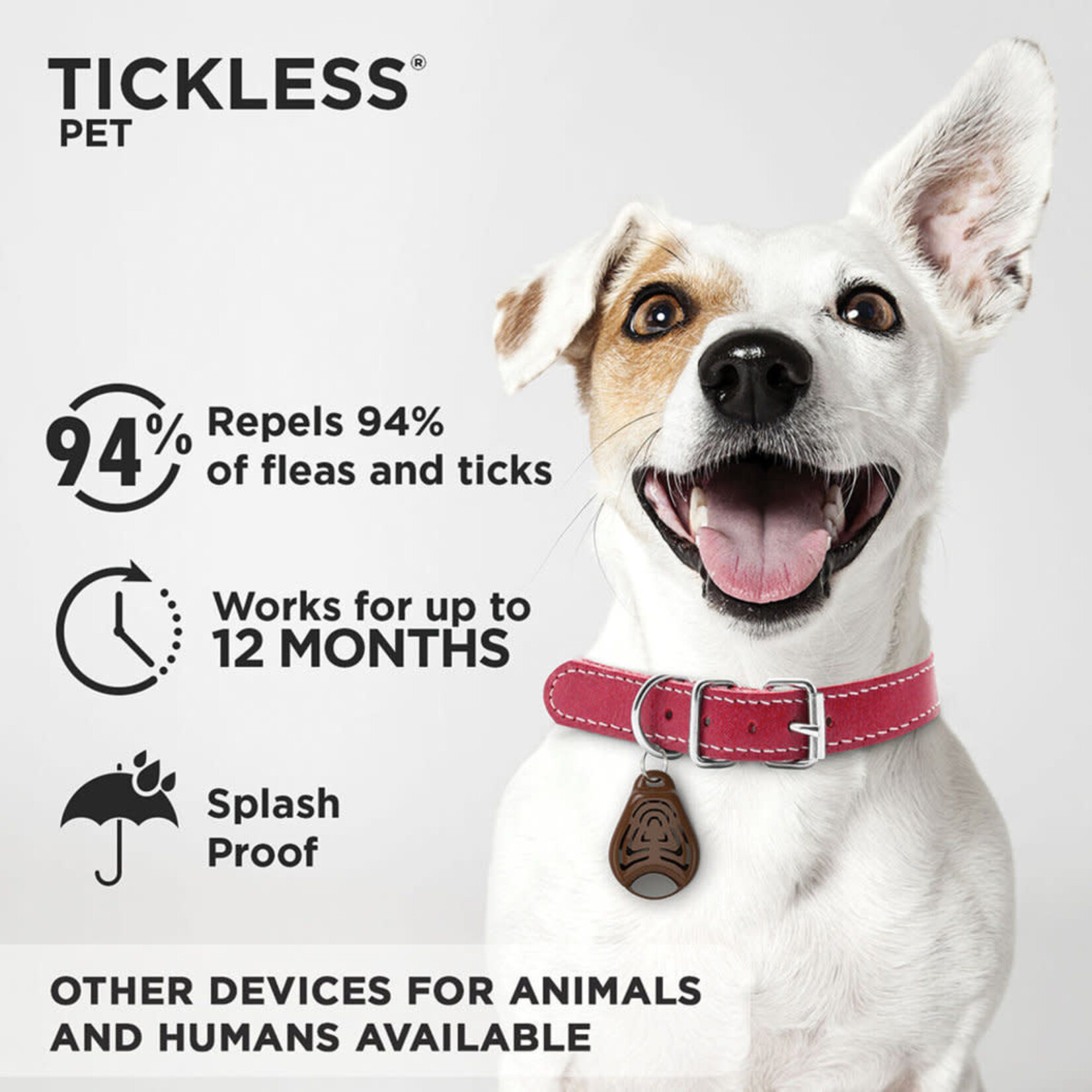 Tickless Tickless: Pet Ultrasonic Tick & Flea Repeller - Black