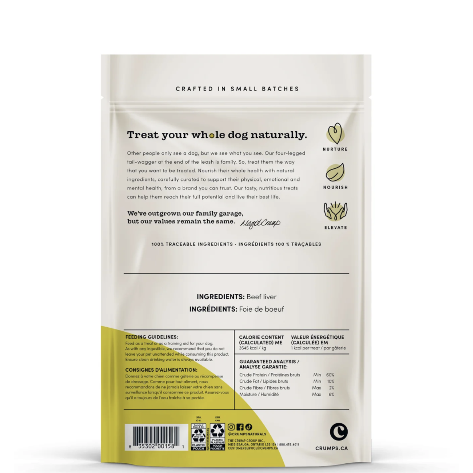 Crumps' Naturals Crumps’: Mini Trainers: Freeze-Dried Beef Liver