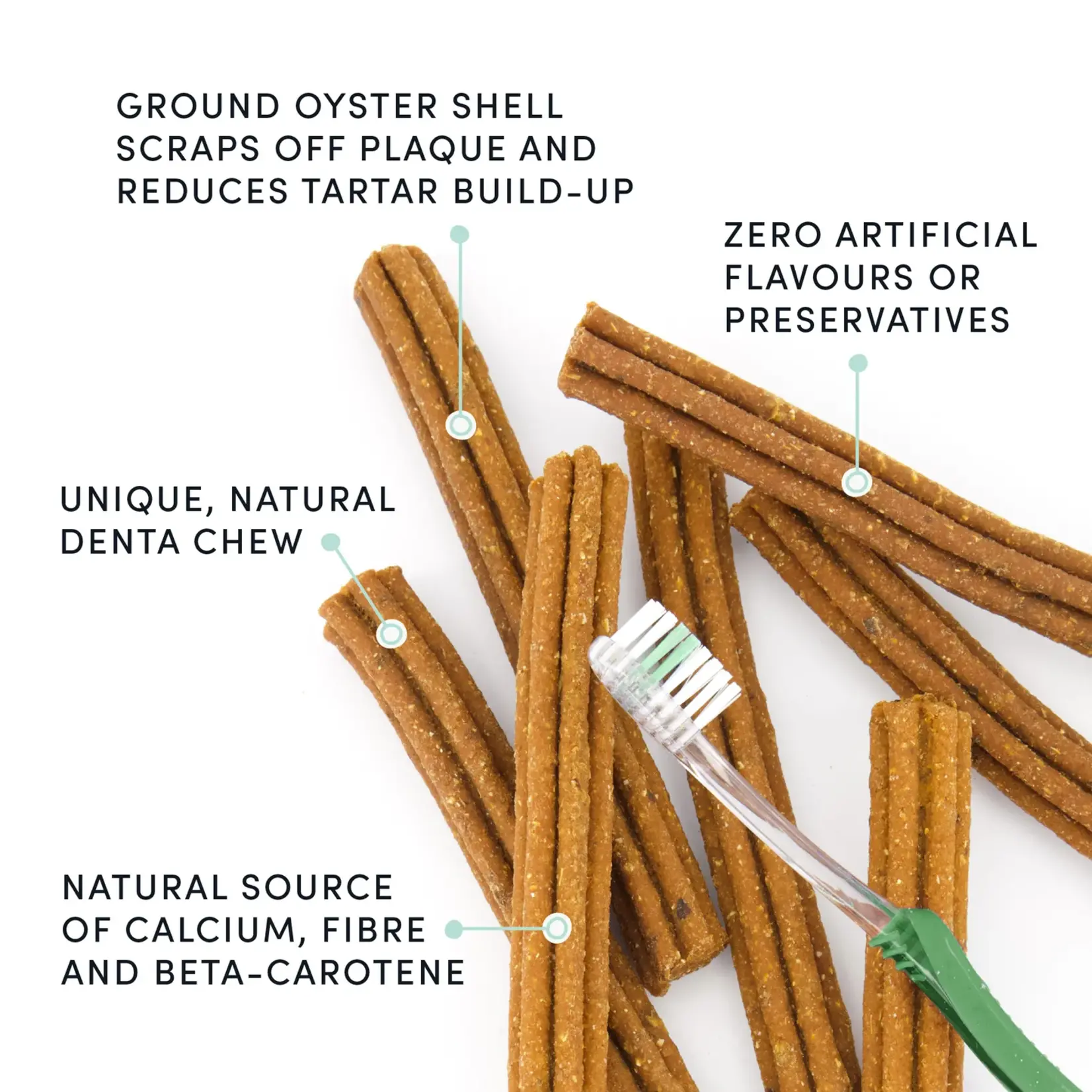 Crumps' Naturals Crumps': Plaque Busters: Bacon Dental Sticks 10pc