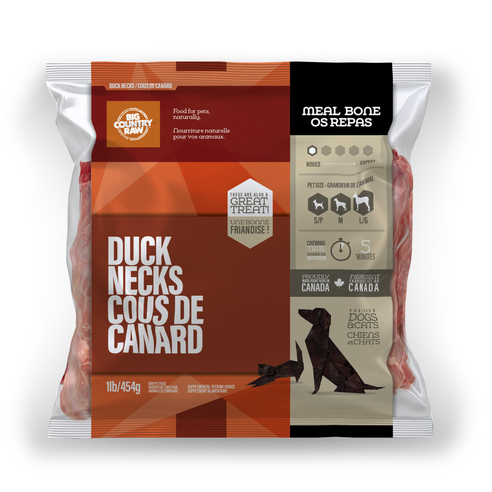Big Country Raw Big Country Raw: Meal Bone: Duck Necks 1lb