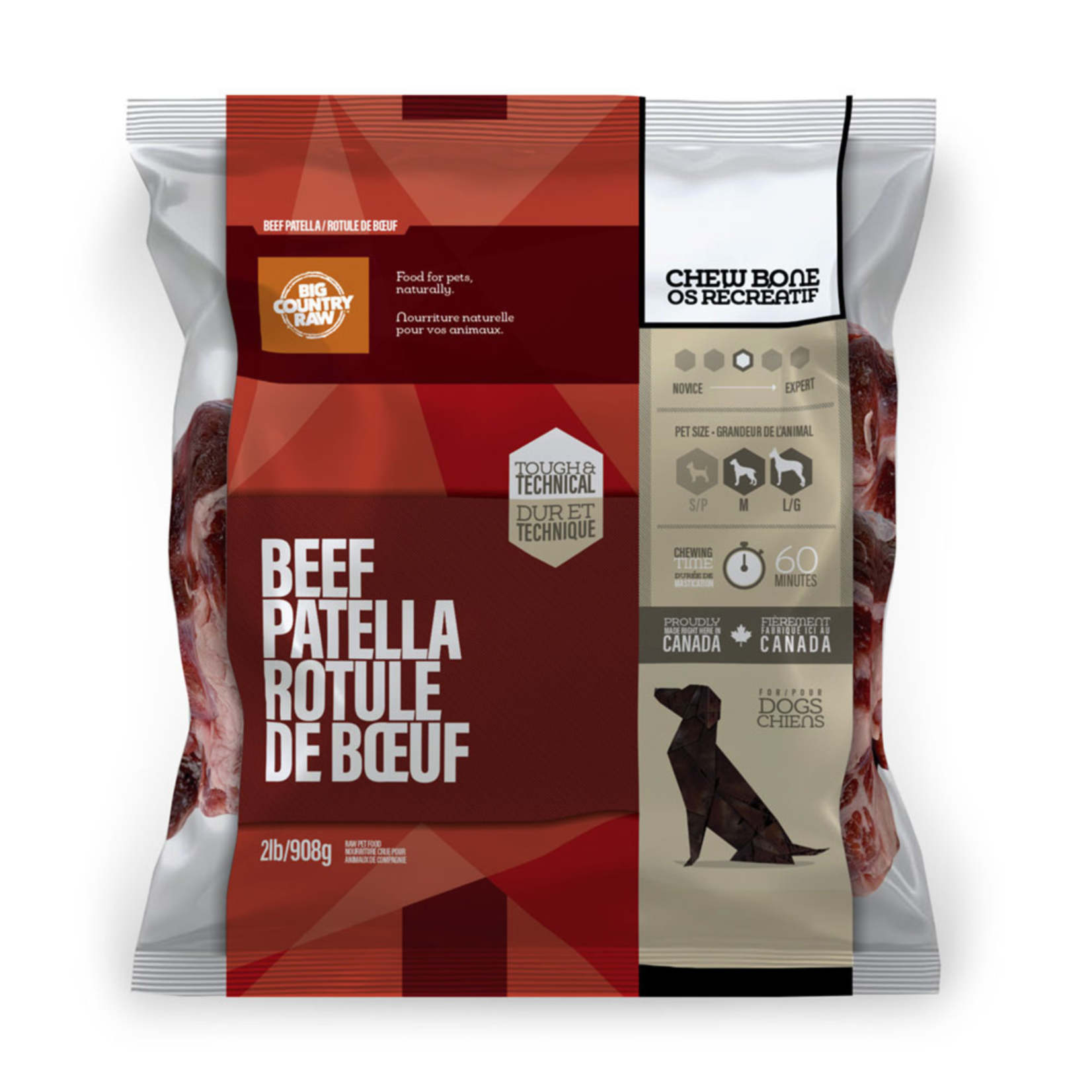 Big Country Raw Big Country Raw: Chew Bone: Beef Patella Bone 2lb