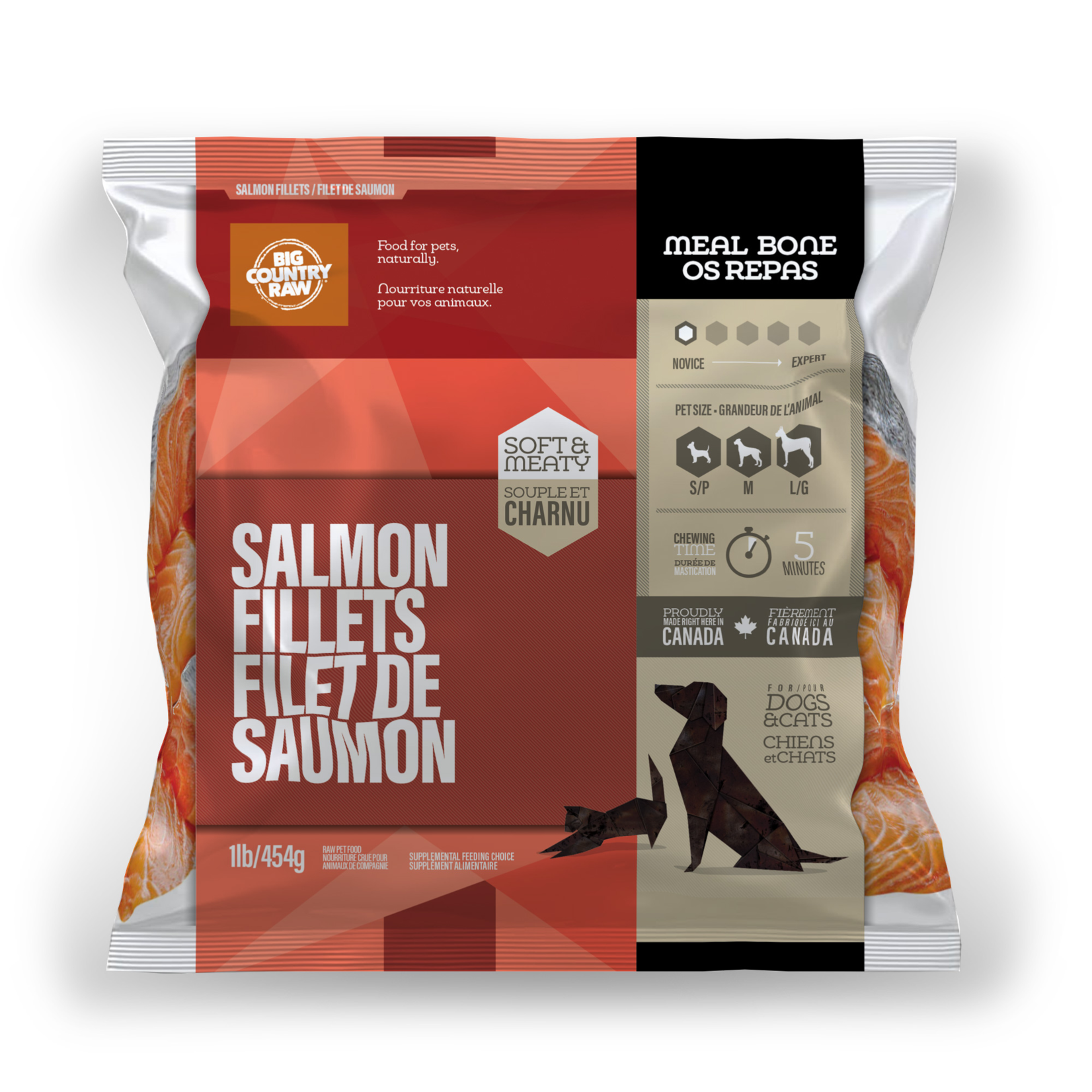 Big Country Raw Big Country Raw: Meal Bone: Salmon Fillets 1lb