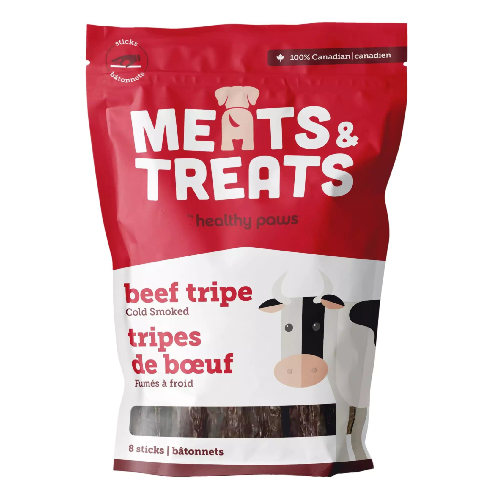 Healthy Paws Healthy Paws: Meats & Treats: Cold-Smoked Beef Tripe Sticks