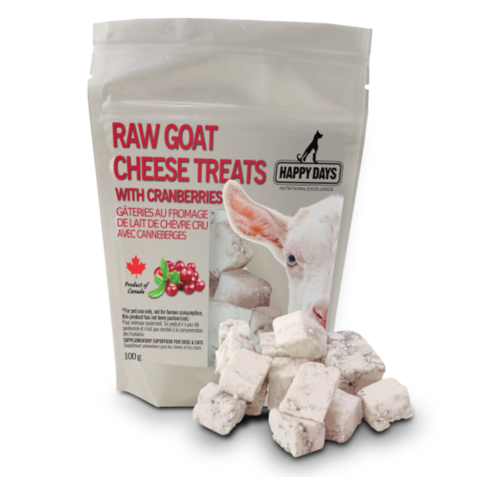 Happy Days Happy Days: Raw Goat Cheese Treats with Cranberries 100g