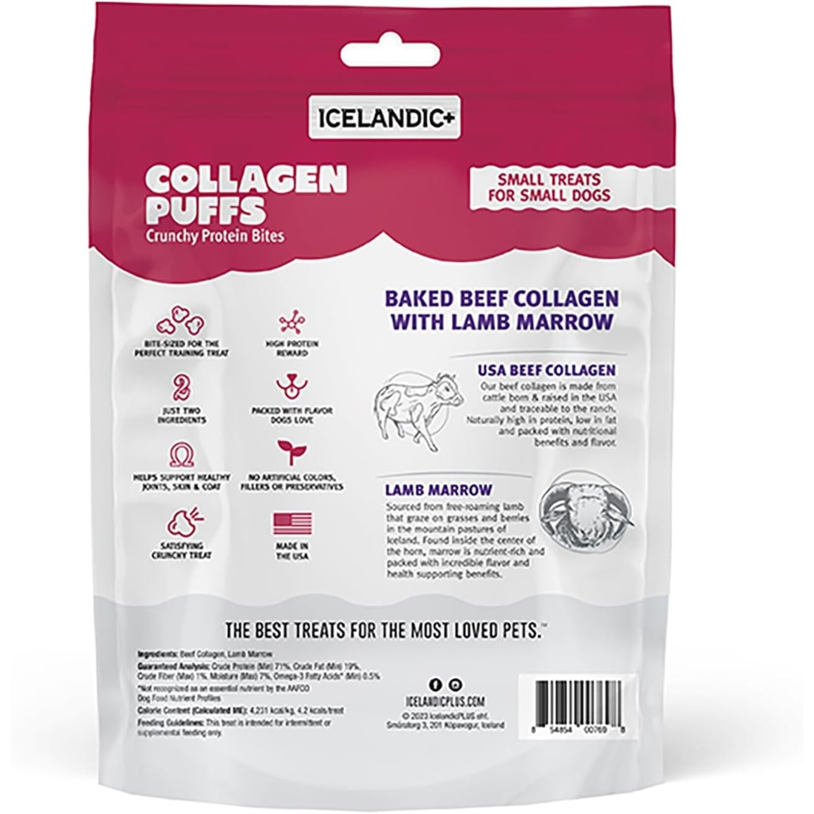 Icelandic+ Icelandic+ Beef Collagen Puffs with Marrow Treats for Small Dogs 1.3oz