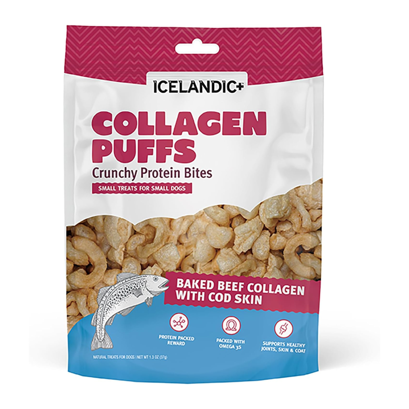 Icelandic+ Icelandic+ Beef Collagen Puffs with Cod Skin Treats for Small Dogs 1.3oz