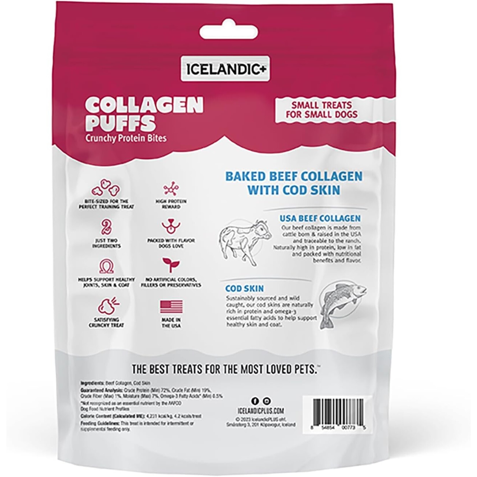 Icelandic+ Icelandic+ Beef Collagen Puffs with Cod Skin Treats for Small Dogs 1.3oz