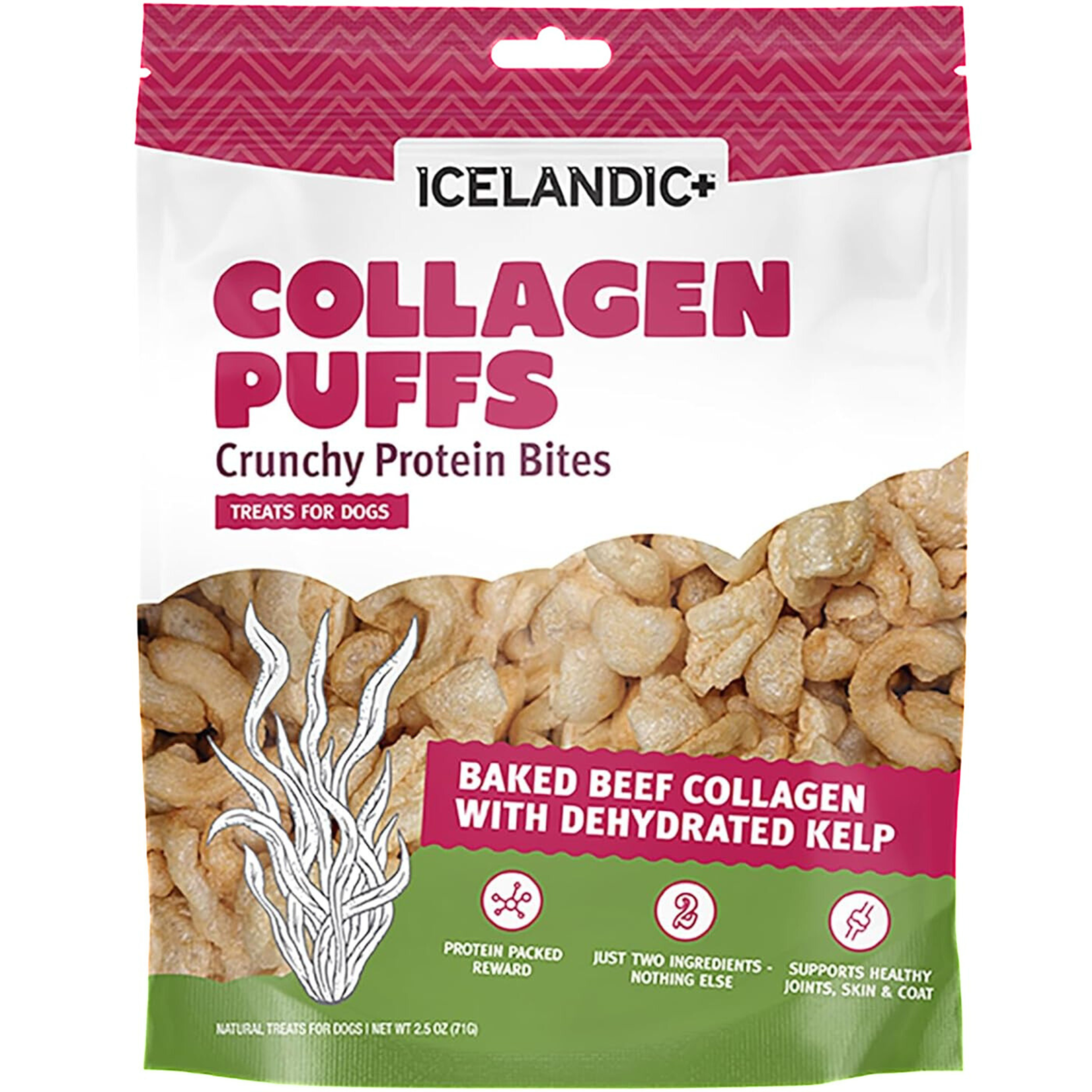 Icelandic+ Icelandic+ Beef Collagen Puffs with Kelp Treats for Dogs 2.5oz